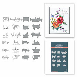 Spellbinders Press Plate A Little Message Sentiments -levy & stanssisetti