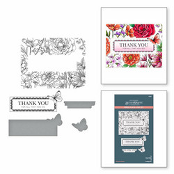 Spellbinders Press Plate Butterfly Garden -levy & stanssisetti