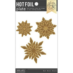 Hero Arts Three Snowflakes Hot Foil -kuviolevy