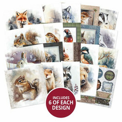 Hunkydory The Square Little Book of Winter Woodland -korttikuvat