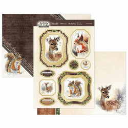 Hunkydory Winter Woodland Luxury Topper -pakkaus, Forest Friends