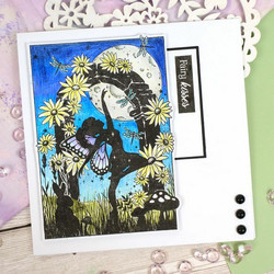 Hunkydory leimasinsetti Moonlight Fairies, Dancing Fairy