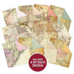 Hunkydory Duo Design paperipakkaus Vintage Maps & Aged Paper, 8