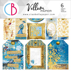 Ciao Bella paperipakkaus Indigo Fuzzy Cut Vellum, 6