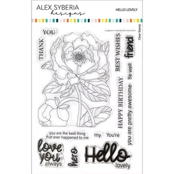 Alex Syberia Designs leimasin Hello Lovely
