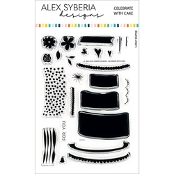 Alex Syberia Designs leimasin Celebrate with Cake
