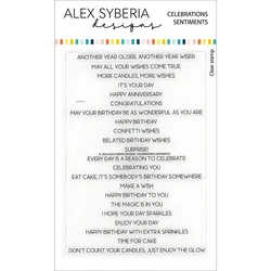 Alex Syberia Designs leimasin Celebrations Sentiments