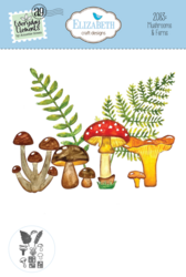 Elizabeth Craft Designs stanssi Mushrooms & Ferns