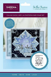 Crafter's Companion In The Frame, Snowflake Stories leimasin Falling Snow