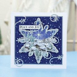 Crafter's Companion In The Frame, Snowflake Stories leimasin Snowy Village