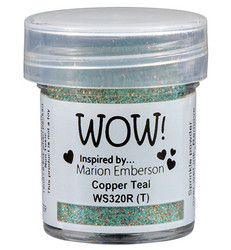Wow! Embossing Glitters -kohojauhe, sävy Copper Teal by Marion Emberson (T,R)