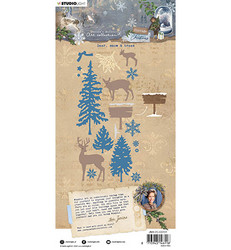 Studio Light stanssi Jenine's Vintage Christmas, Deer, Snow & Trees