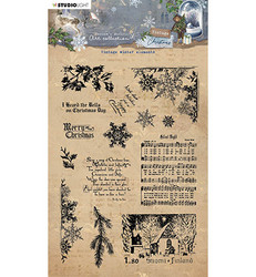 Studio Light leimasin Jenine's Vintage Christmas, Vintage Winter Elements