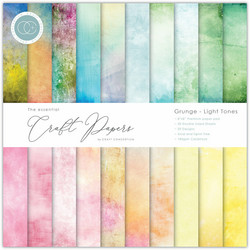 Craft Consortium Grunge, Light Tones -paperipakkaus, 8