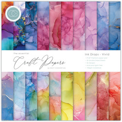 Craft Consortium Ink Drops, Vivid -paperipakkaus, 8