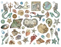 Stamperia leikekuvat Songs of the Sea, Creatures
