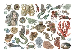 Stamperia leikekuvat Songs of the Sea, Mermaid