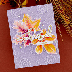 Spellbinders Press Plate Autumn Leaves -levy & stanssisetti