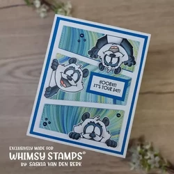 Whimsy Stamps Panda Peekers -leimasin