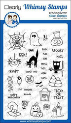Whimsy Stamps Halloween Postage -leimasin