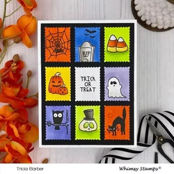 Whimsy Stamps Halloween Postage -leimasin