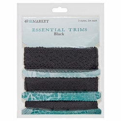 49 And Market Essential Trims -pitsinauhat, musta