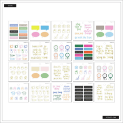 Mambi Happy Planner Tiny -tarrapakkaus Journaling Icons & Quotes