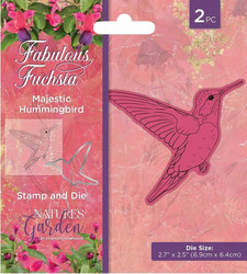 Crafter's Companion Fabulous Fuchsia leimasin- ja stanssi Majestic Hummingbird
