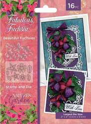 Crafter's Companion Fabulous Fuchsia leimasin- ja stanssi Beautiful Fuchsias
