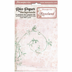 Stamperia riisipaperit Roseland, Backgrounds, A6