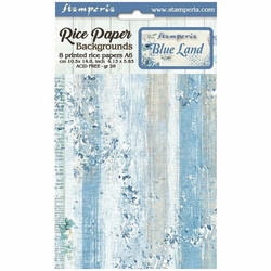 Stamperia riisipaperit Blue Land, Backgrounds, A6