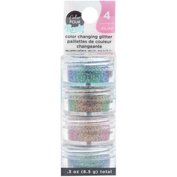 American Crafts Color Pour Resin Mix-Ins, Color Changing Glitter