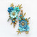 Little Birdie Fairy Rosa paperikukat Aqua Medley