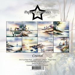 Paper Favourites Coastal-paperipakkaus, 15 x 15 cm