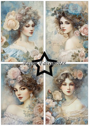 Paper Favourites Vintage Ladies, Blue -paperipakkaus, A5