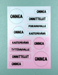 Käsitellen tarra-arkki Vauvalle