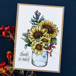 Spellbinders Press Plate Sunflower Bouquet -levy