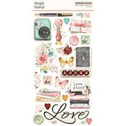 Simple Stories Simple Vintage Love Story Chipboard -tarrat