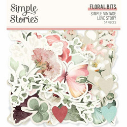 Simple Stories Simple Vintage Love Story, Floral Bits, leikekuvat