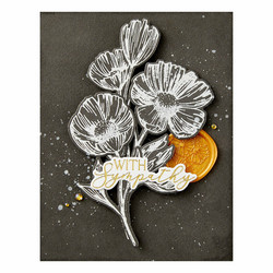 Spellbinders Press Plate Flower Stems -levy & stanssi