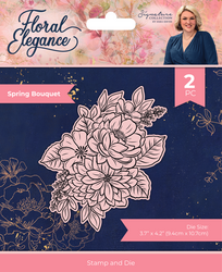 Crafter's Companion Floral Elegance leimasin- ja stanssisetti Spring Bouquet