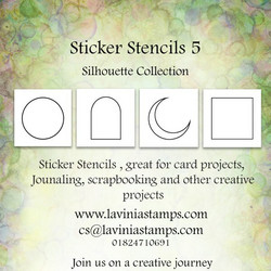 Lavinia Stamps Sticker Stencils 5 -sapluunat, Silhouette