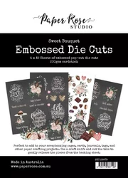 Paper Rose Studio Sweet Bouquet Embossed Die Cuts -leikekuvat