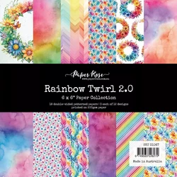 Paper Rose Studio paperipakkaus Rainbow Twirl 2.0, 6 