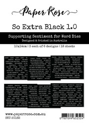 Paper Rose Studio So Extra Black 1.0 Supporting Sentiments -pakkaus
