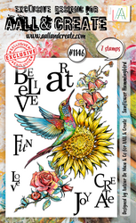 Aall & Create leimasin Sunflower Hummingbird