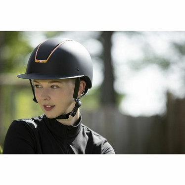 Ratsastuskypärä Lady Shield musta/ruusukulta