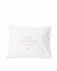 Lexington Printed Cotton Poplin Pillowcase, White/Pink, Lexington