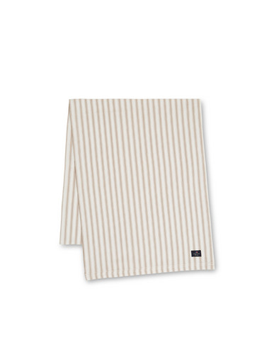 Icons Cotton Herringbone Striped Runner, Beige/White 50x150, Lexington