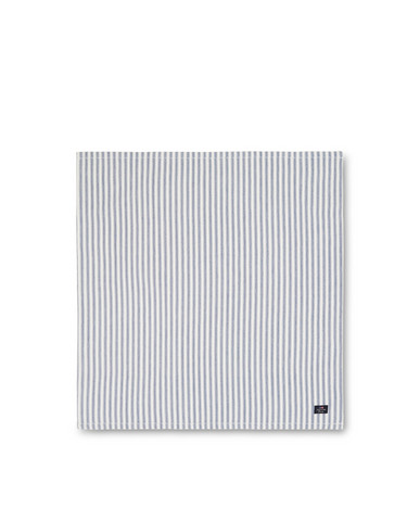 Icons Cotton Herringbone Striped Napkin, Blue/White 50x50, Lexington